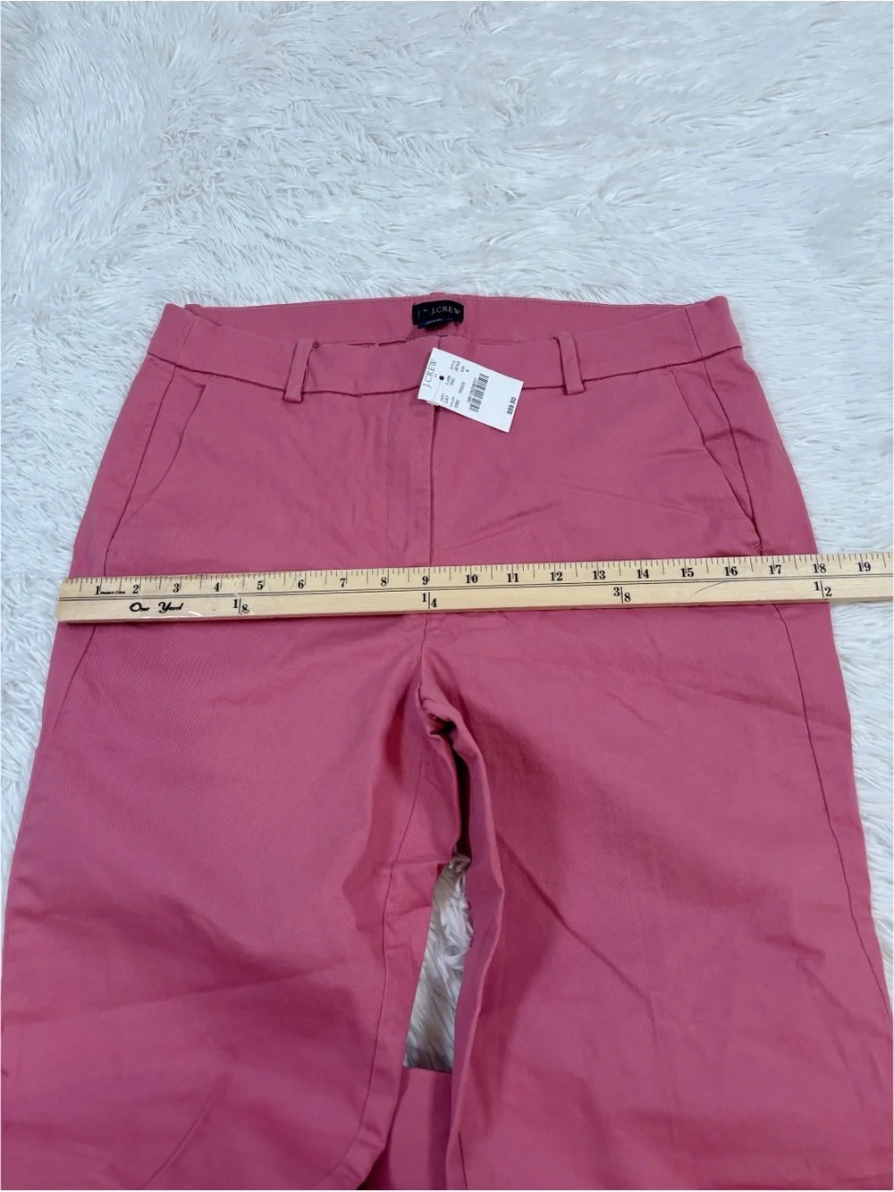 J. Crew Mercantile NWT size 8 Effortless Slim Crop Chino Pants‎ Stretch in pink